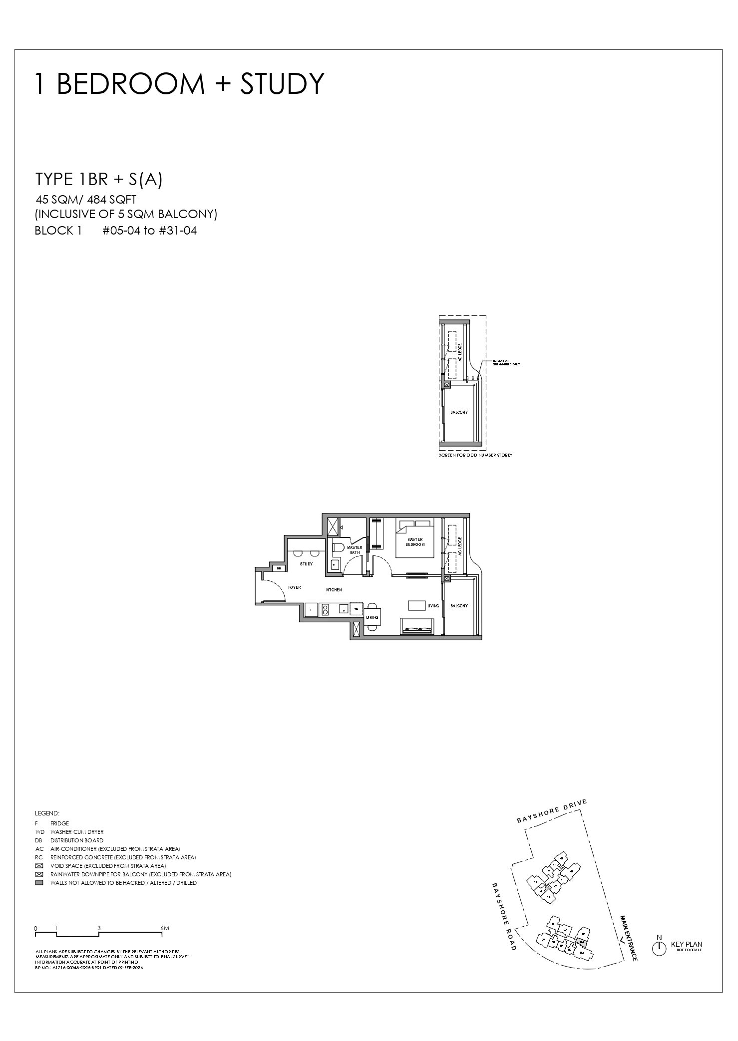 1 BEDROOM + STUDY — 1BR___S(A)