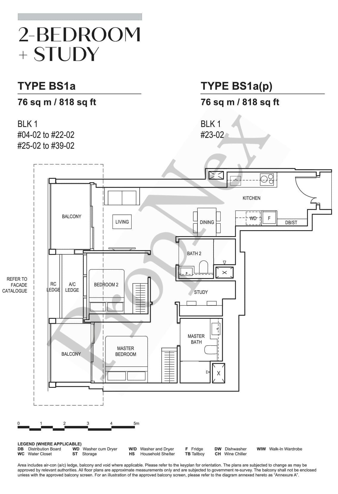 CanningHill Piers – 2-BEDROOM + STUDY BS1a