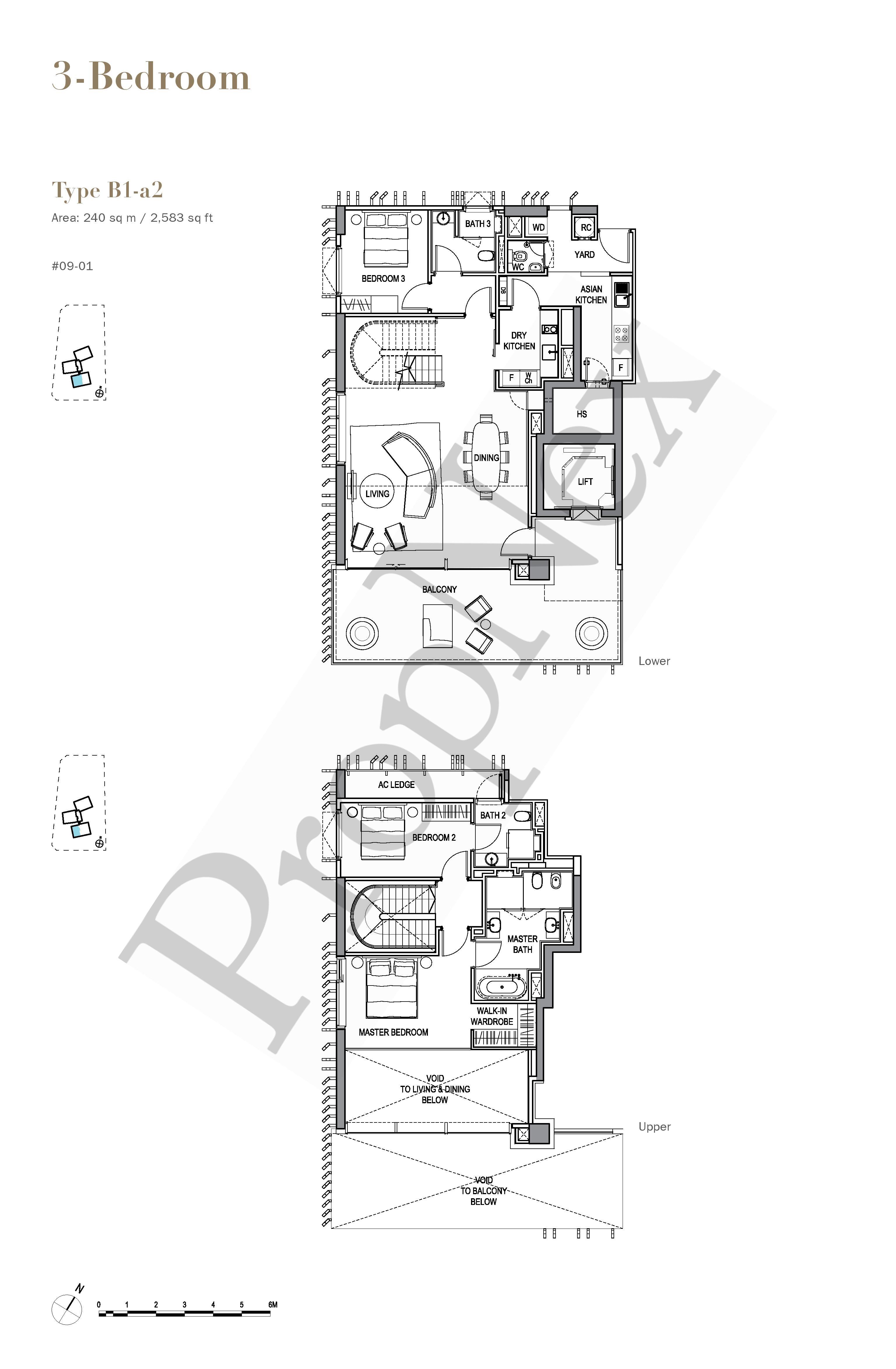 3-BEDROOM B1-a2 floor plan