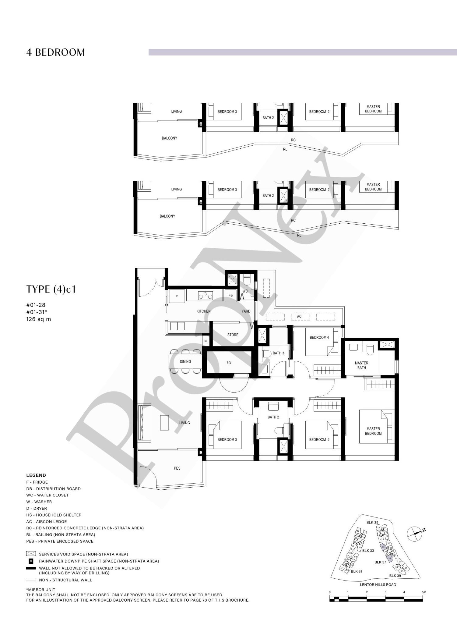 4 Bedroom (4)c1 floor plan