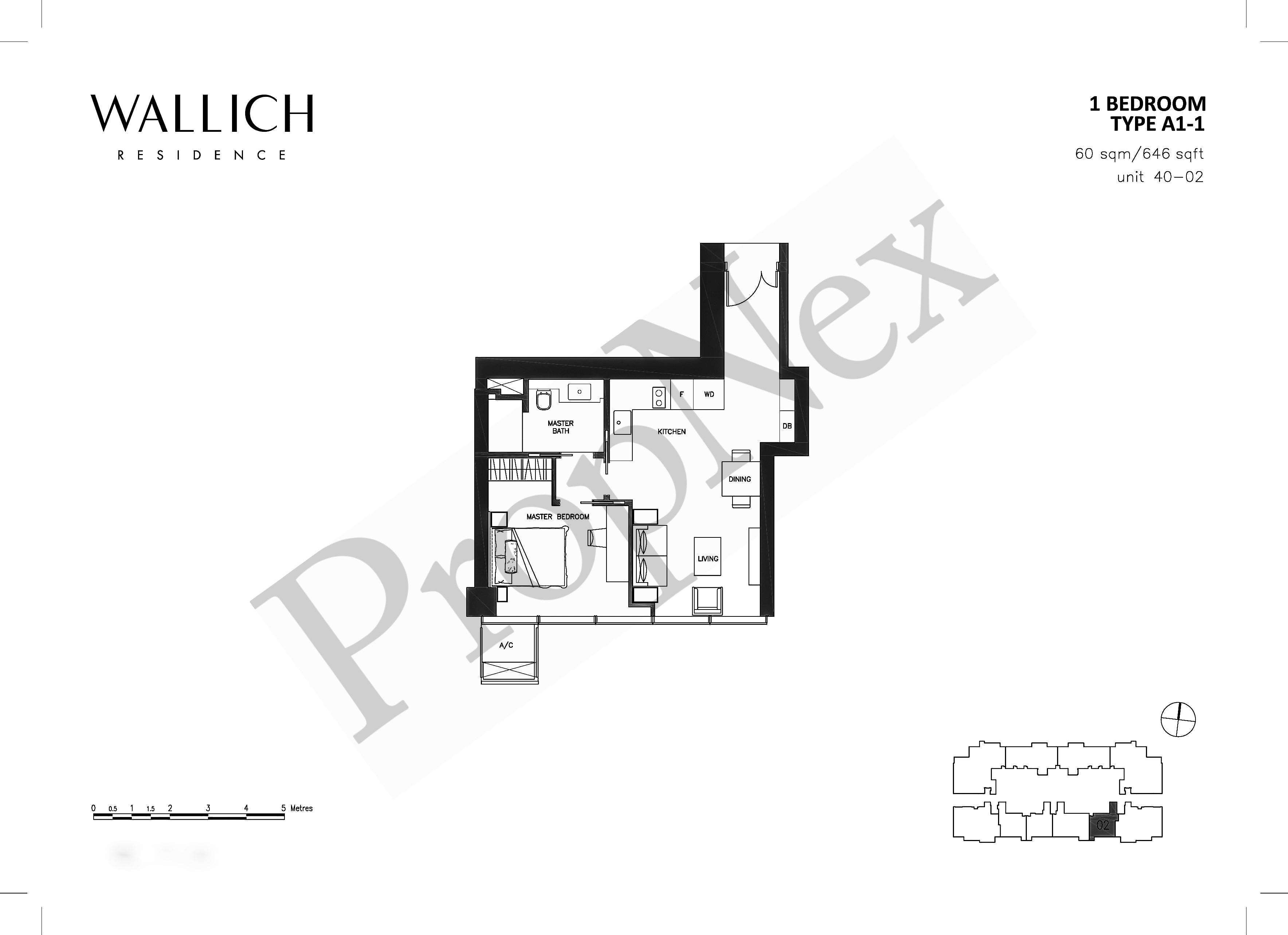 Wallich Residence – 1 BEDROOM A1-1