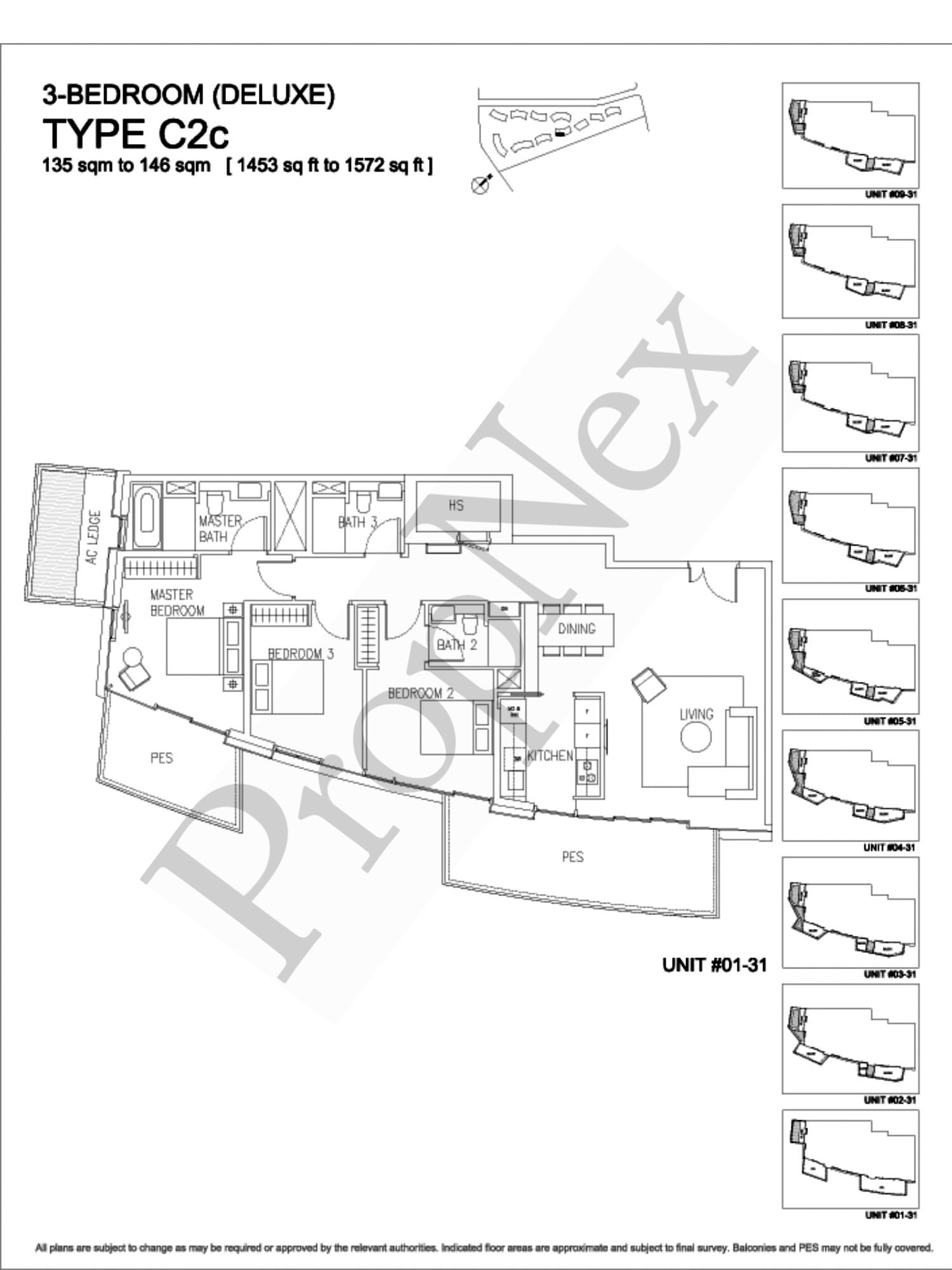 Corals at Keppel Bay – 2-BEDROOM C2c ( #02-31 ) - 1453sqft
