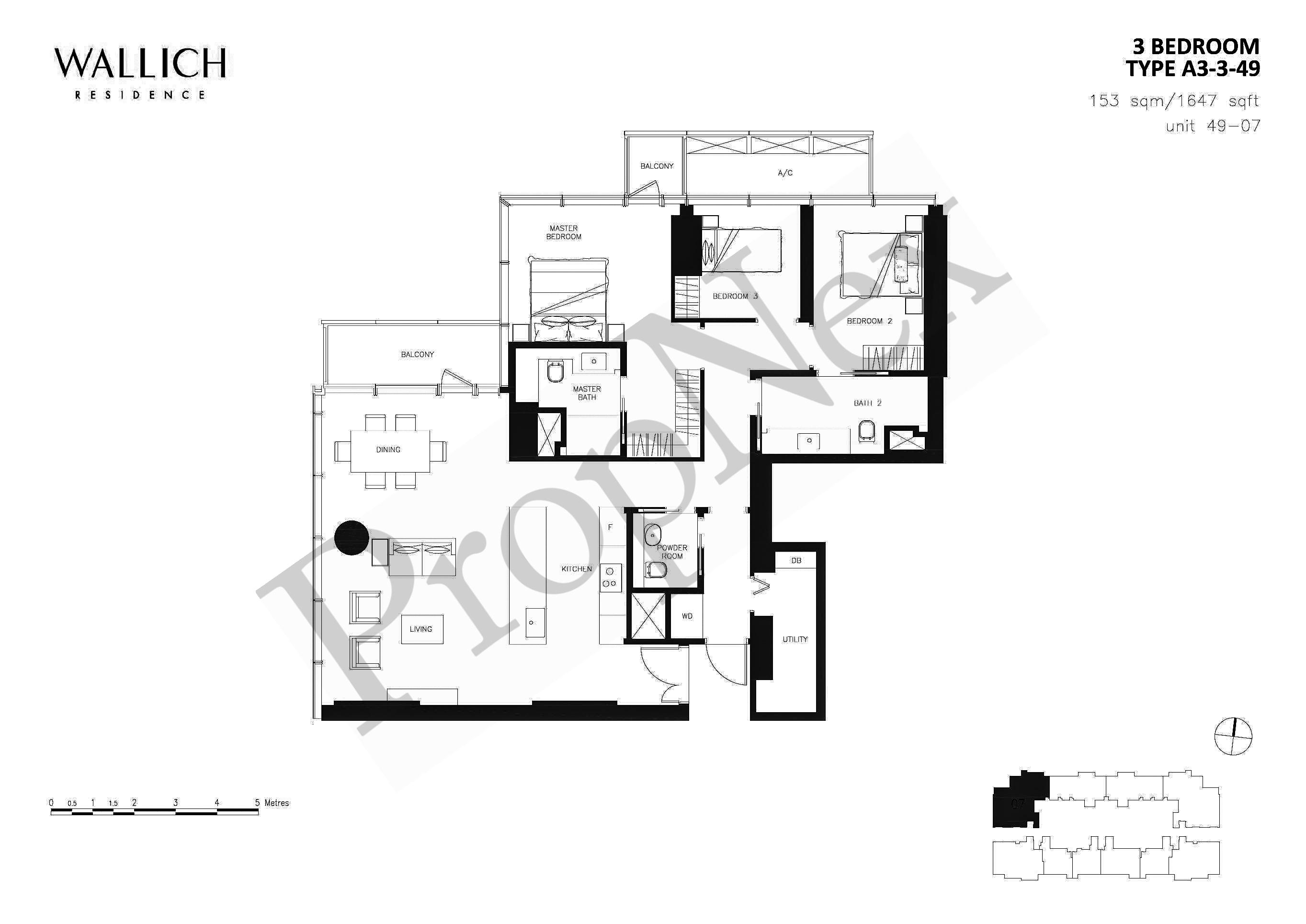 Wallich Residence – 3 BEDROOM A3-3-49
