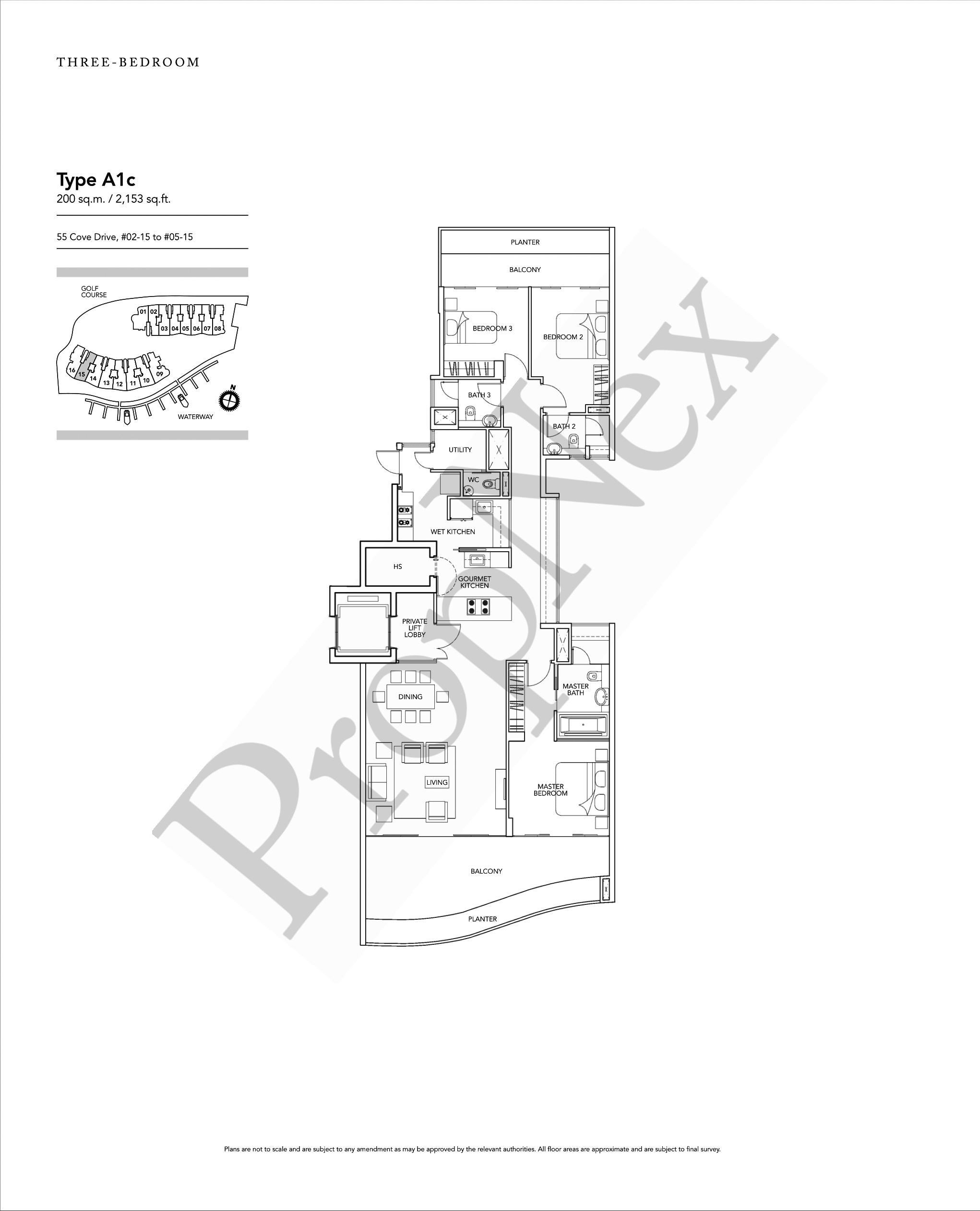 Turquoise – 3 Bedroom A1c