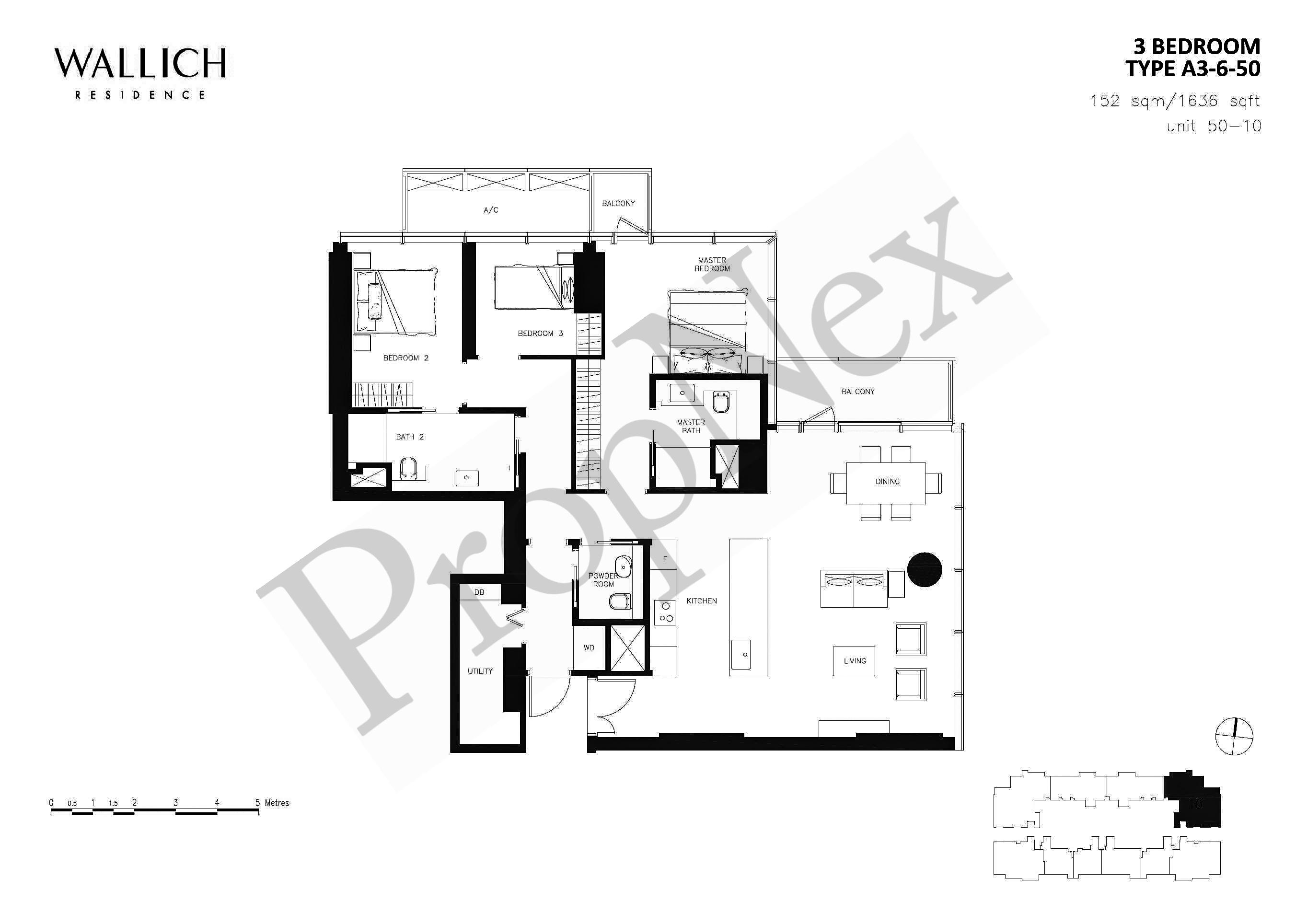 Wallich Residence – 3 BEDROOM A3-6-50