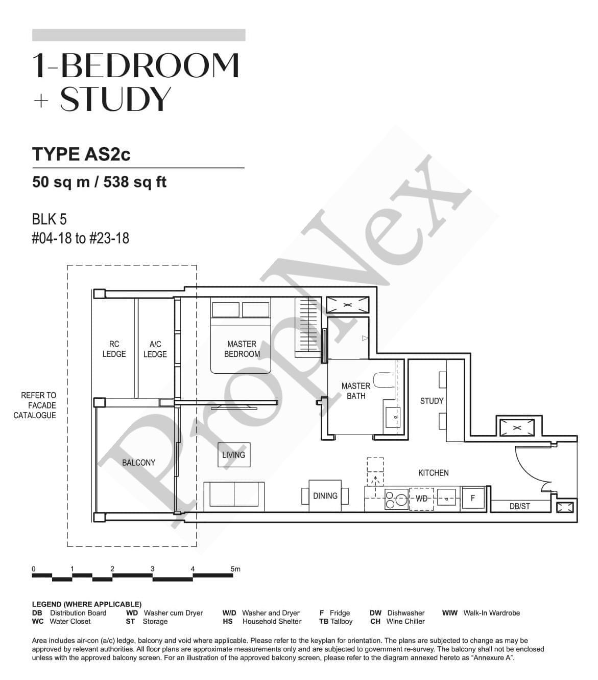 CanningHill Piers – 1-BEDROOM + STUDY AS2c