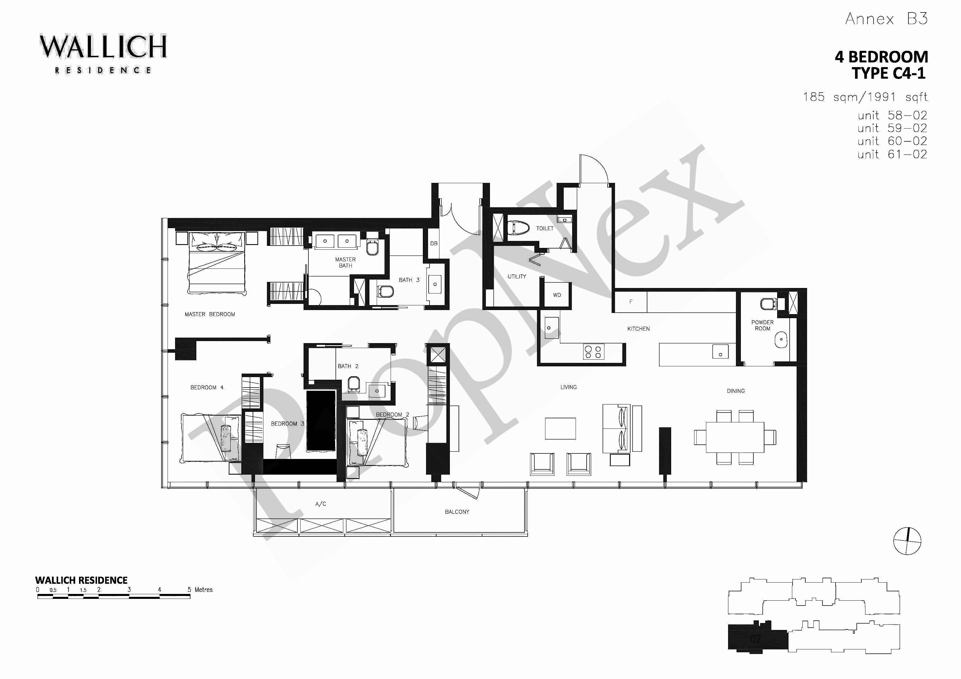 Wallich Residence – 4 BEDROOM C4-1