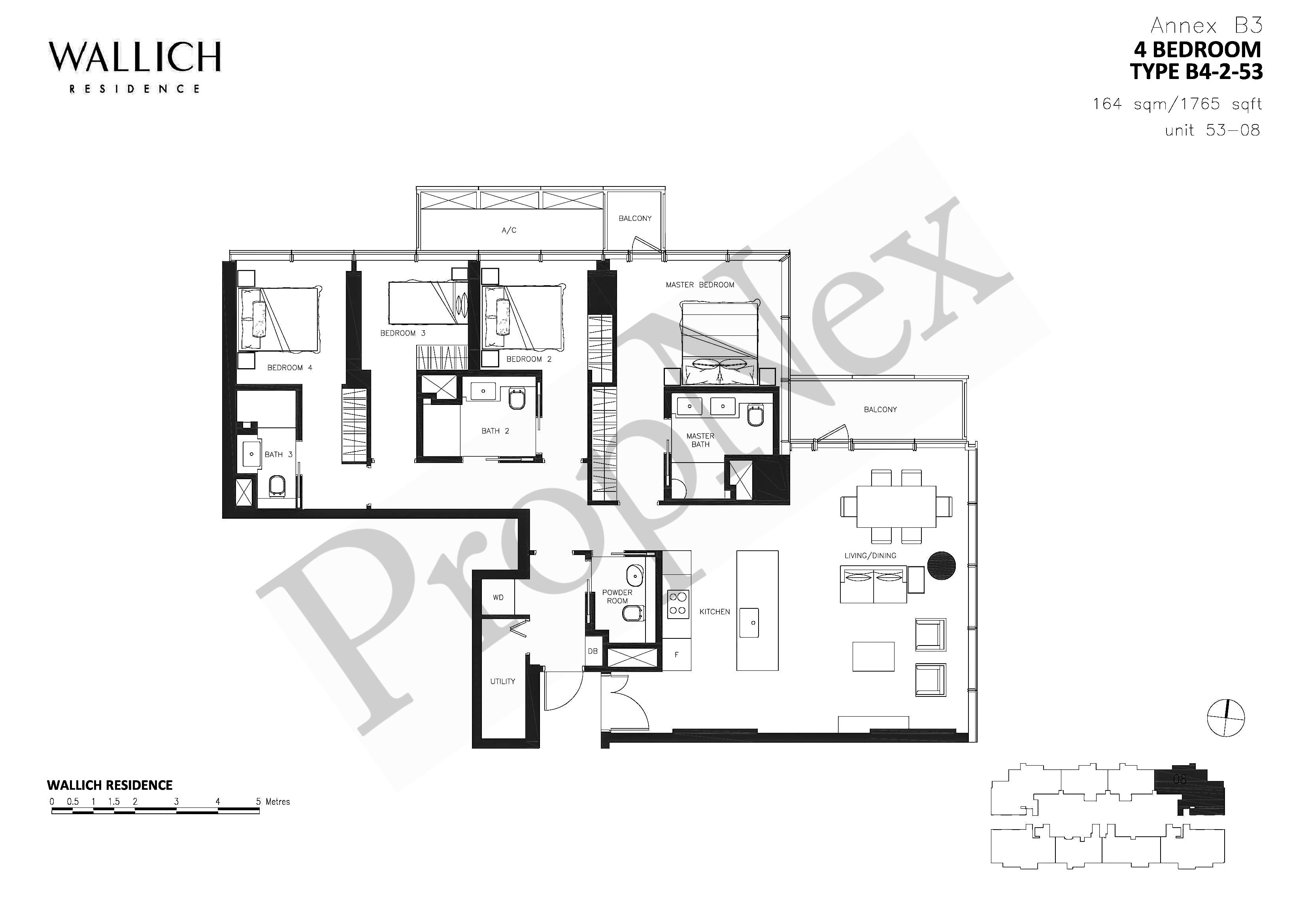 Wallich Residence – 4 BEDROOM B4-2-53