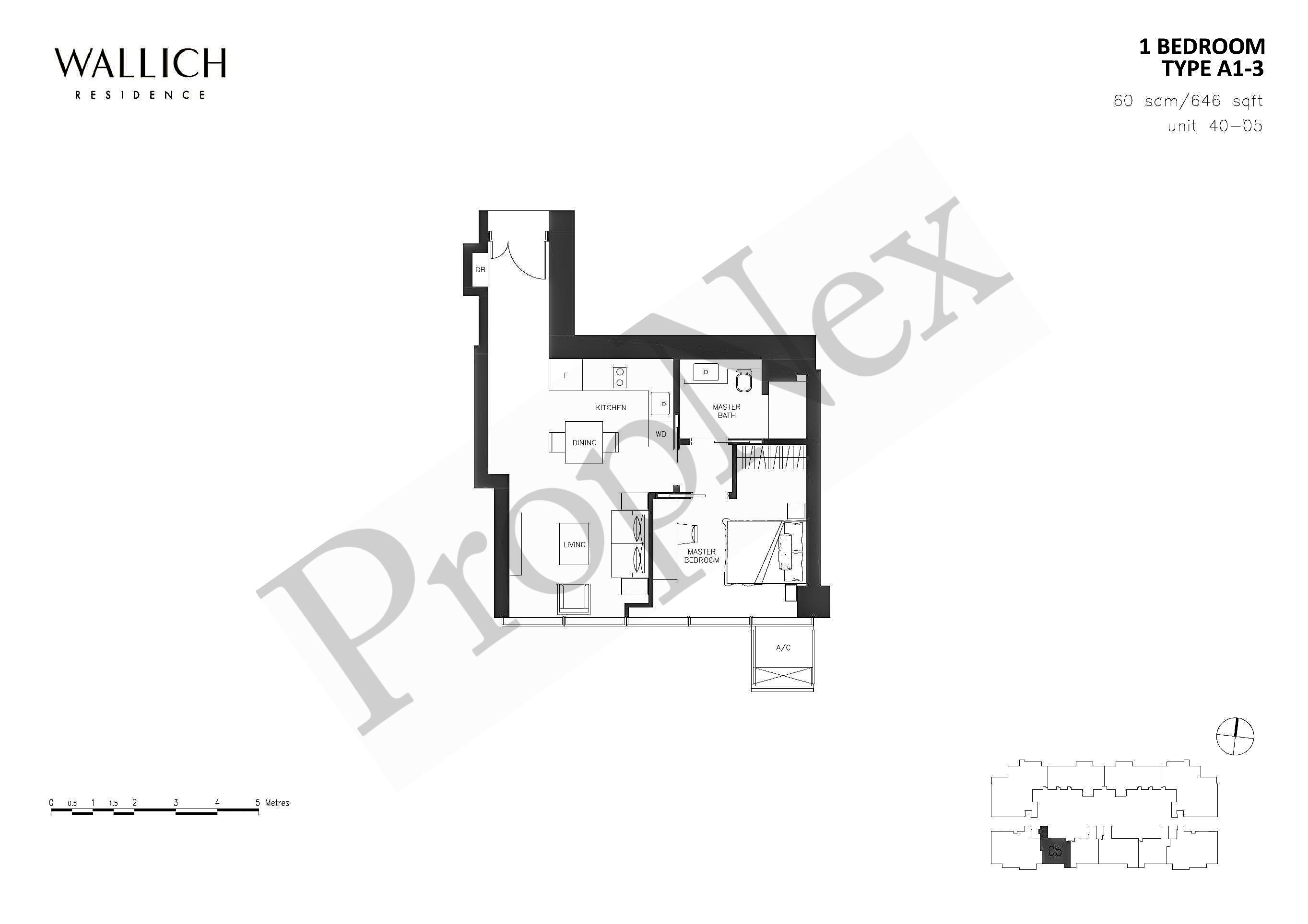 Wallich Residence – 1 BEDROOM A1-3