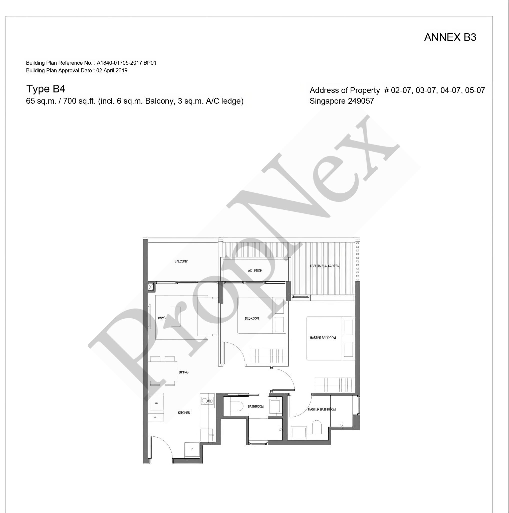 Jervois Privé – 2BR B4