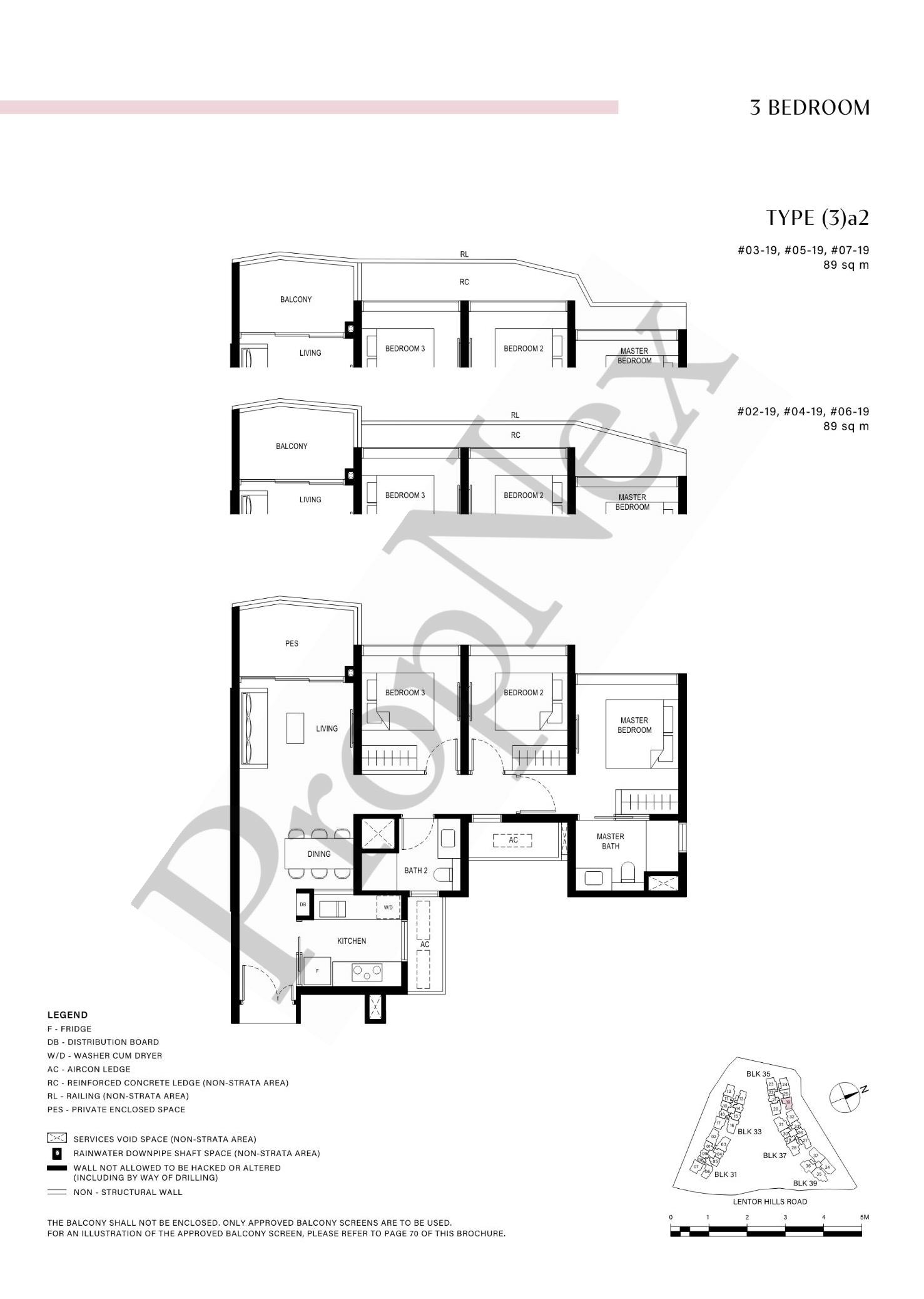 3 Bedroom (3)a2 floor plan