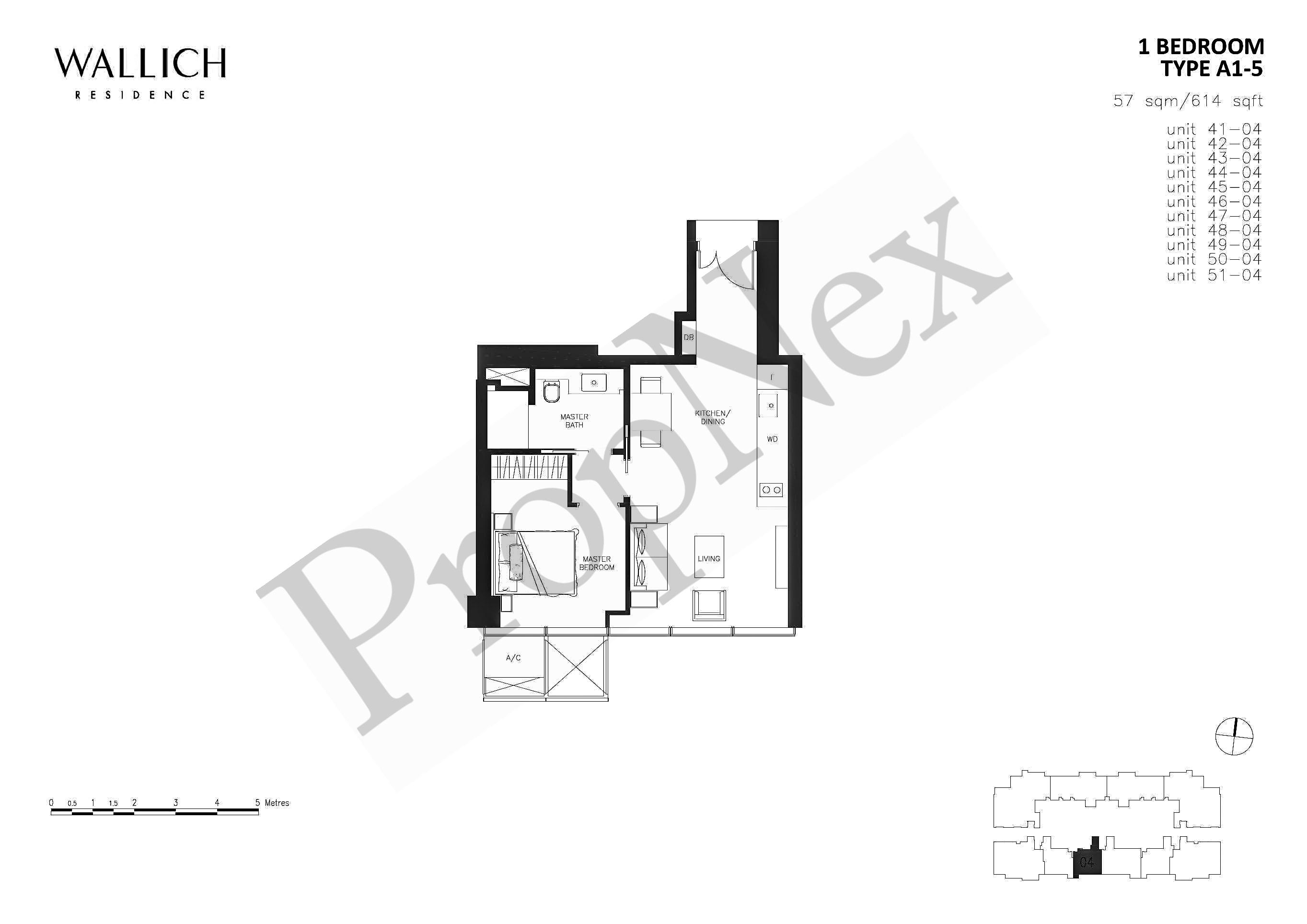 Wallich Residence – 1 BEDROOM A1-5