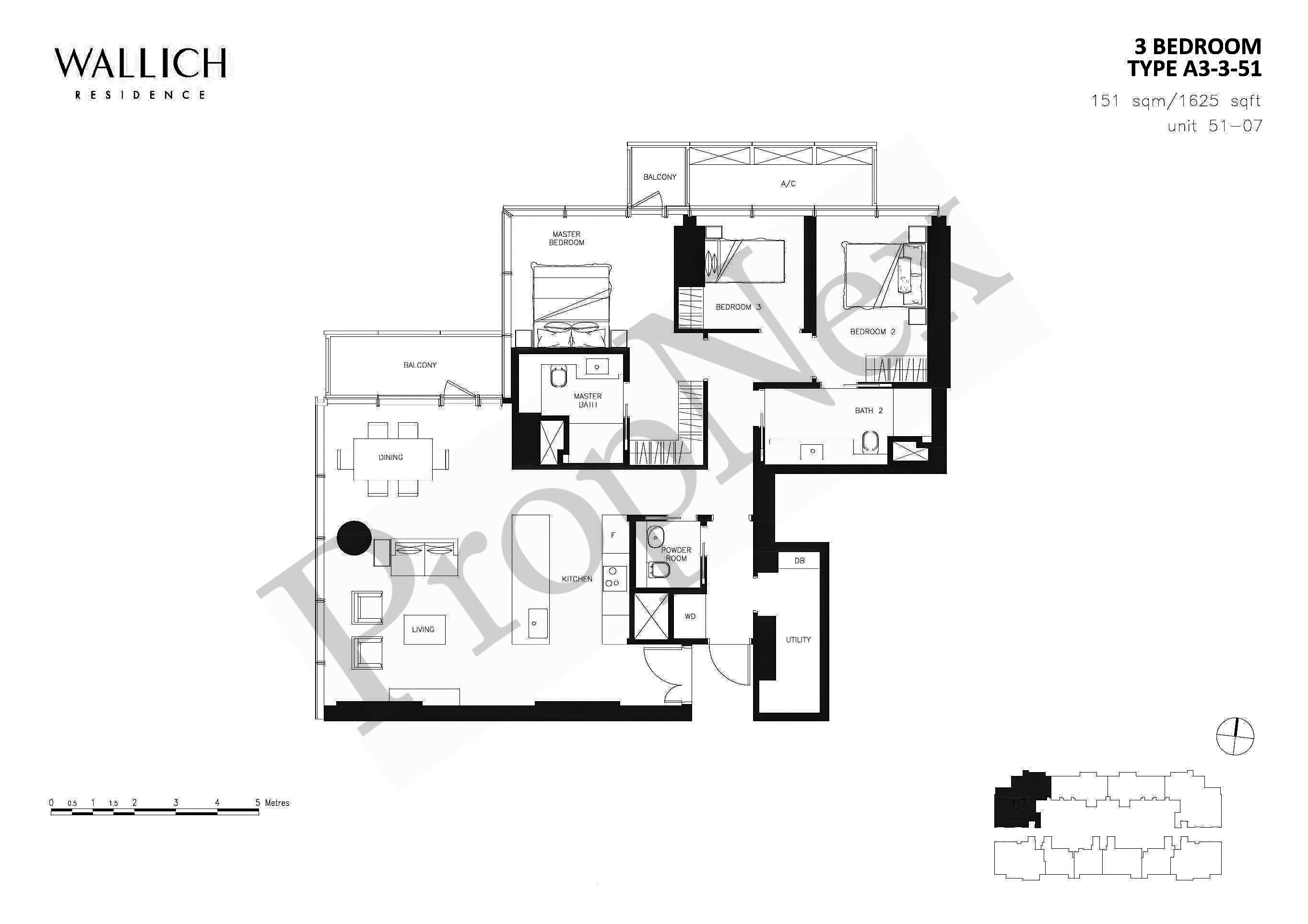 Wallich Residence – 3 BEDROOM A3-3-51