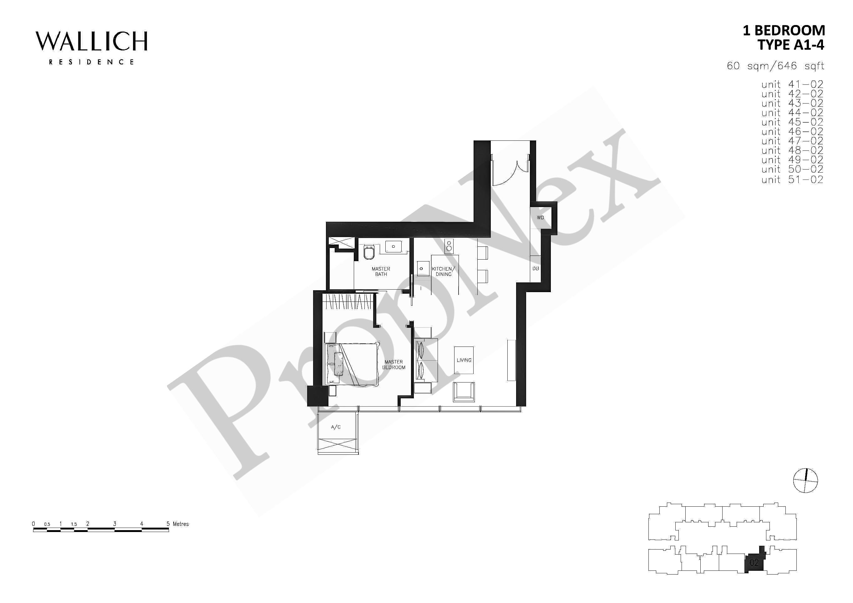 Wallich Residence – 1 BEDROOM A1-4