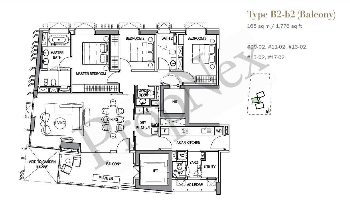 3-BEDROOM B2-b2 floor plan