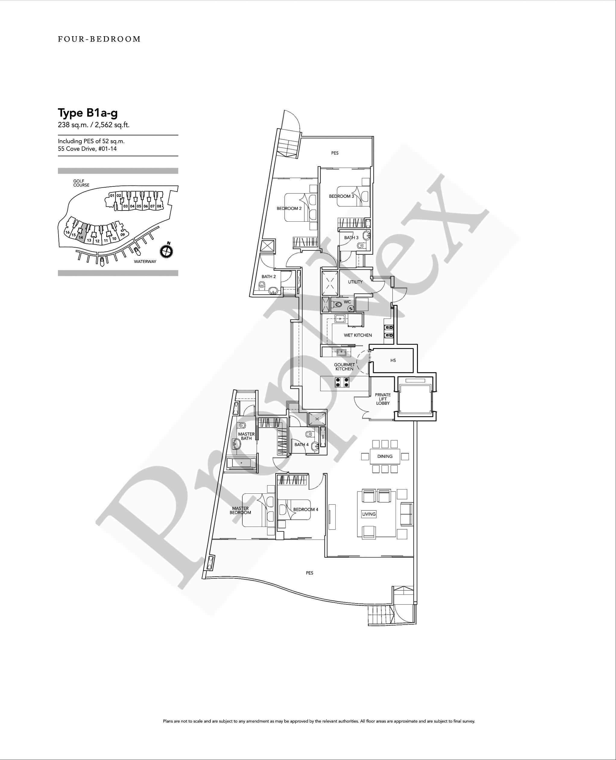 Turquoise – 4 Bedroom B1a-g