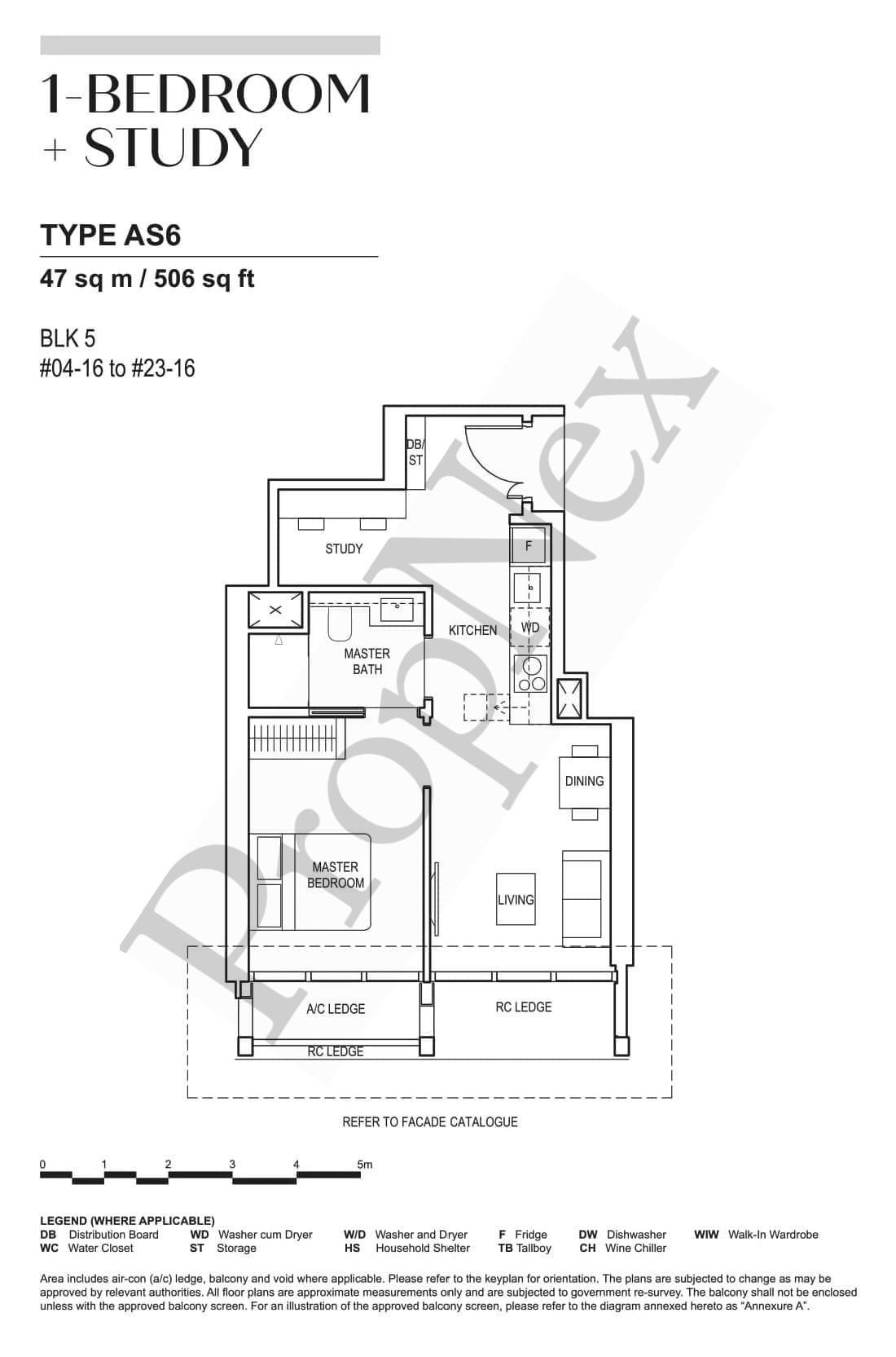 CanningHill Piers – 1-BEDROOM + STUDY AS6