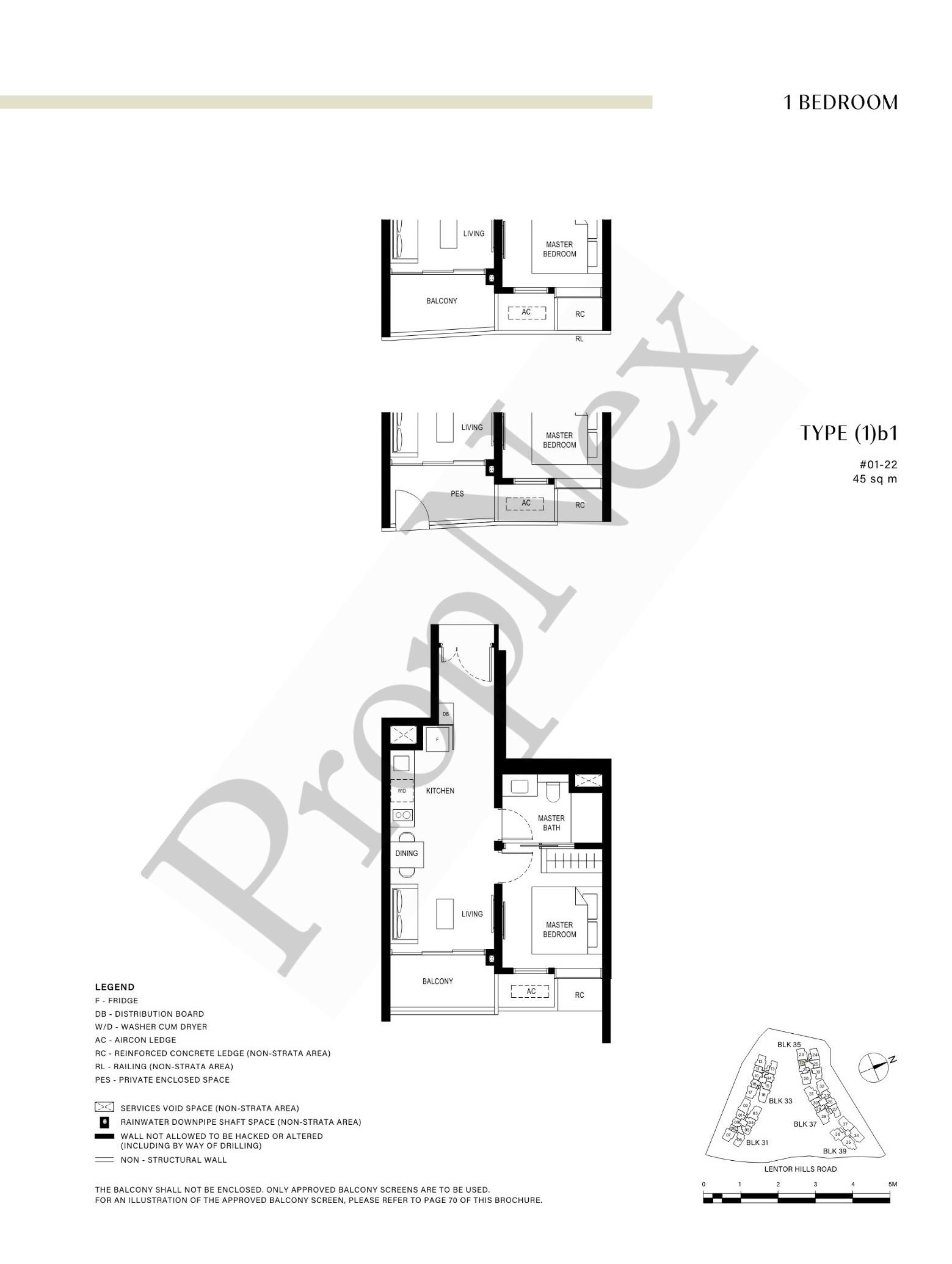 1 Bedroom (1)b1 floor plan