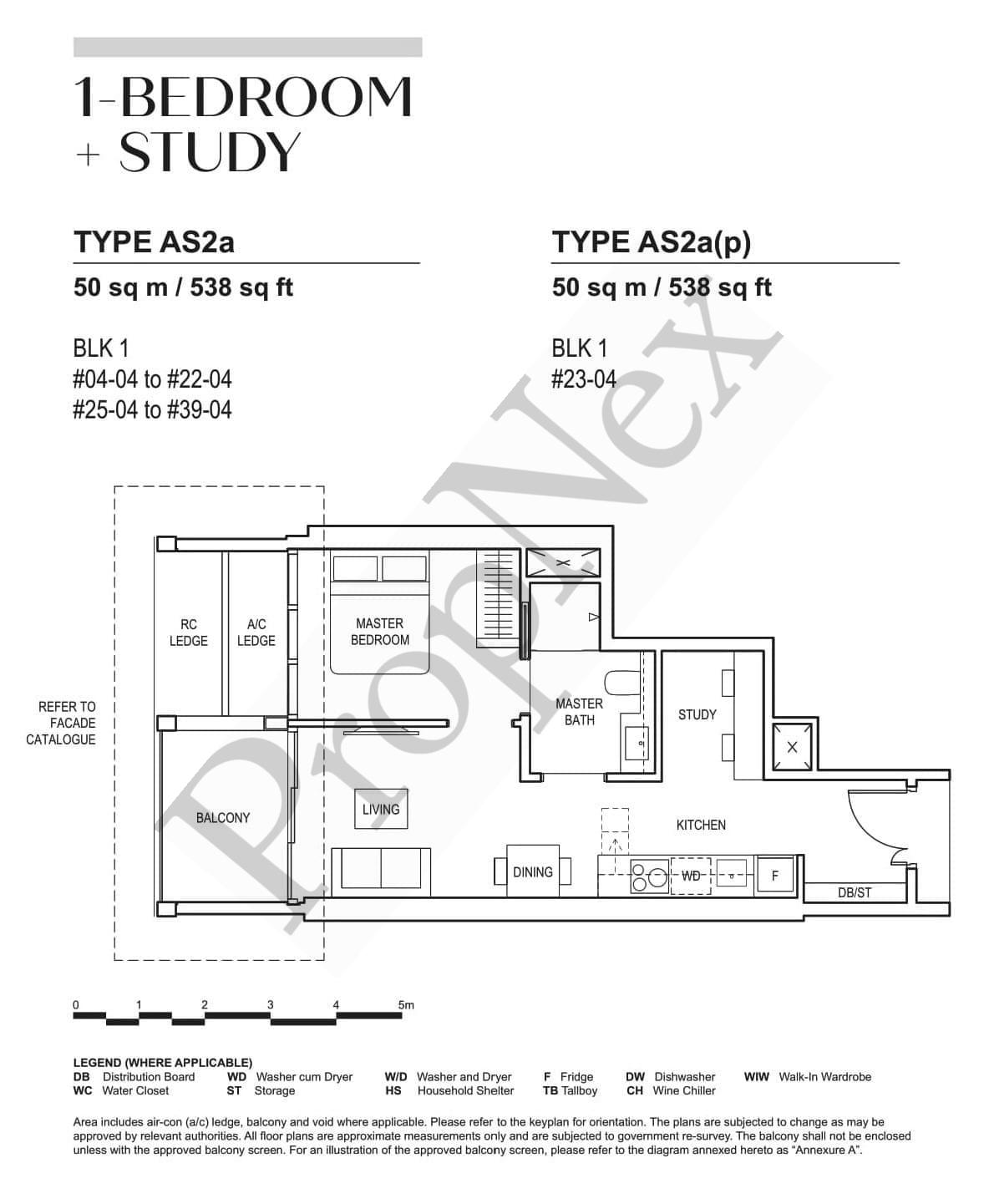 CanningHill Piers – 1-BEDROOM + STUDY AS2a