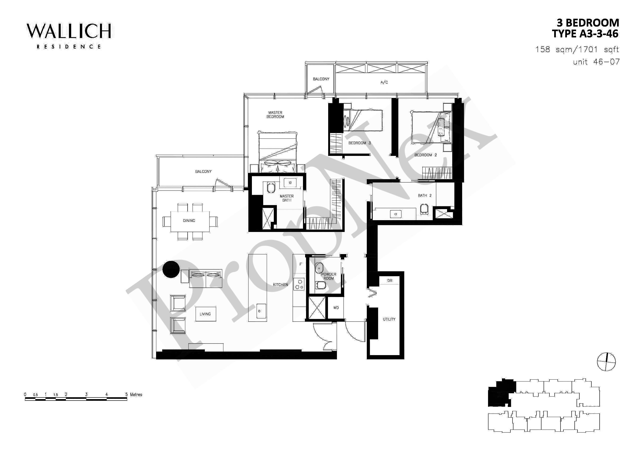 Wallich Residence – 3 BEDROOM A3-3-46