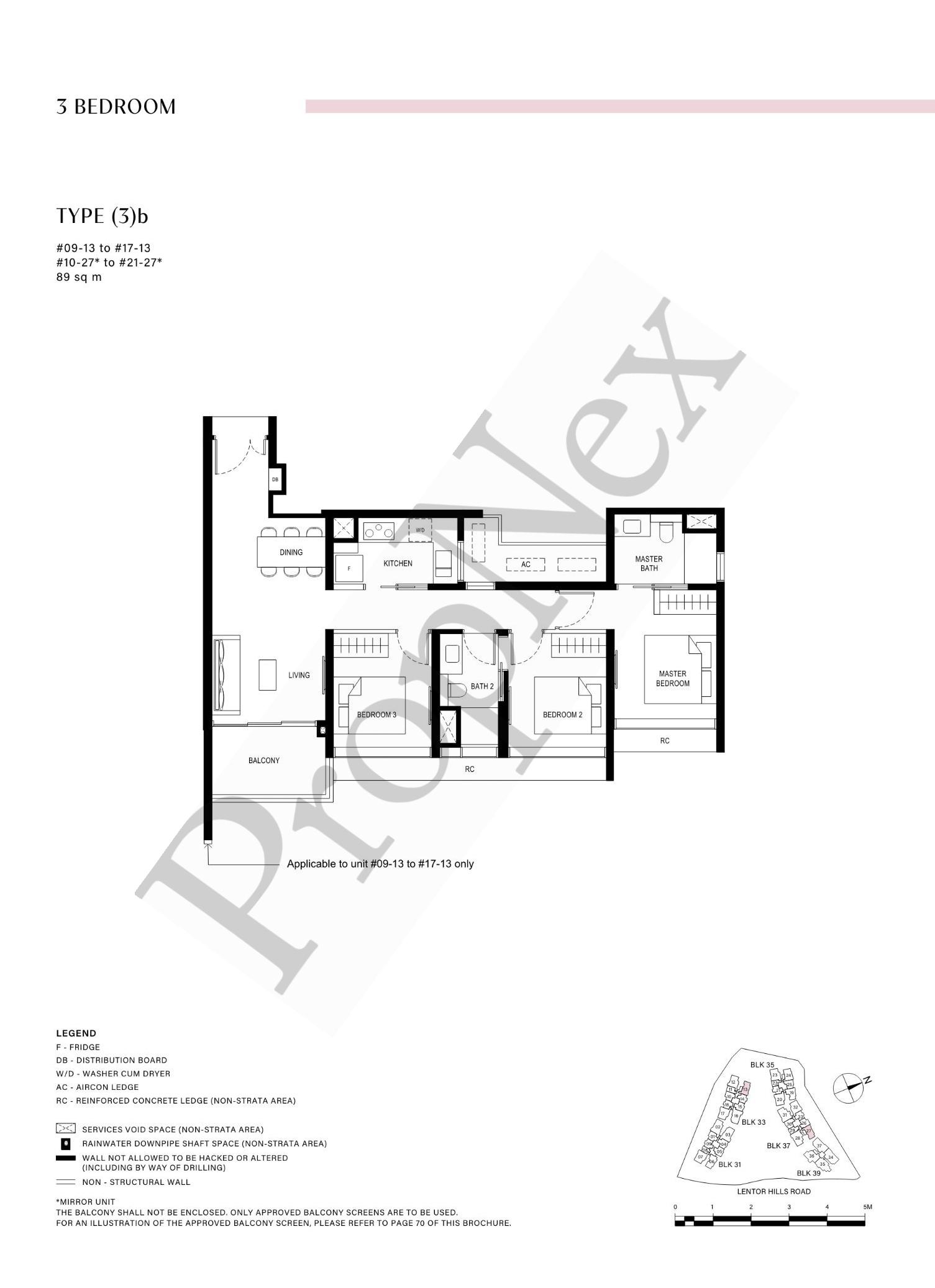 3 Bedroom (3)b floor plan