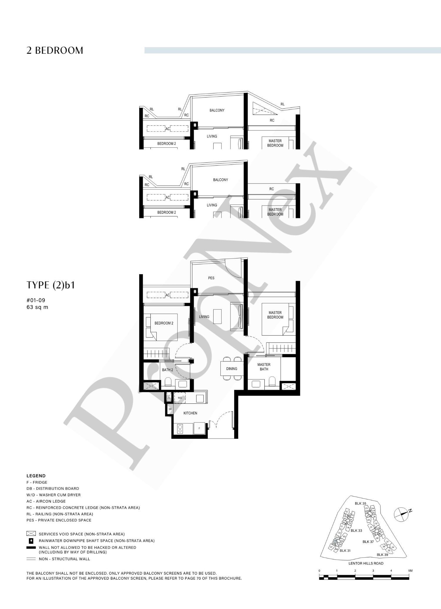 2 Bedroom (2)b1 floor plan