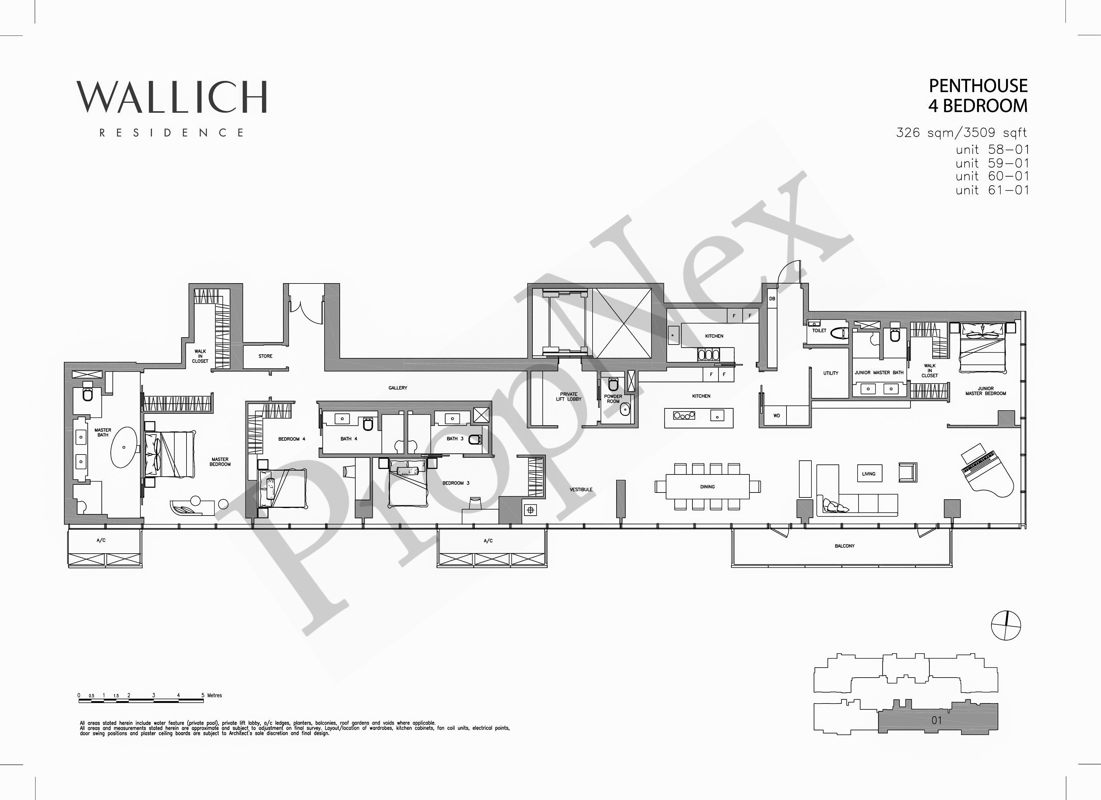 Wallich Residence – 4-BEDROOM + Penthouse PENTHOUSE