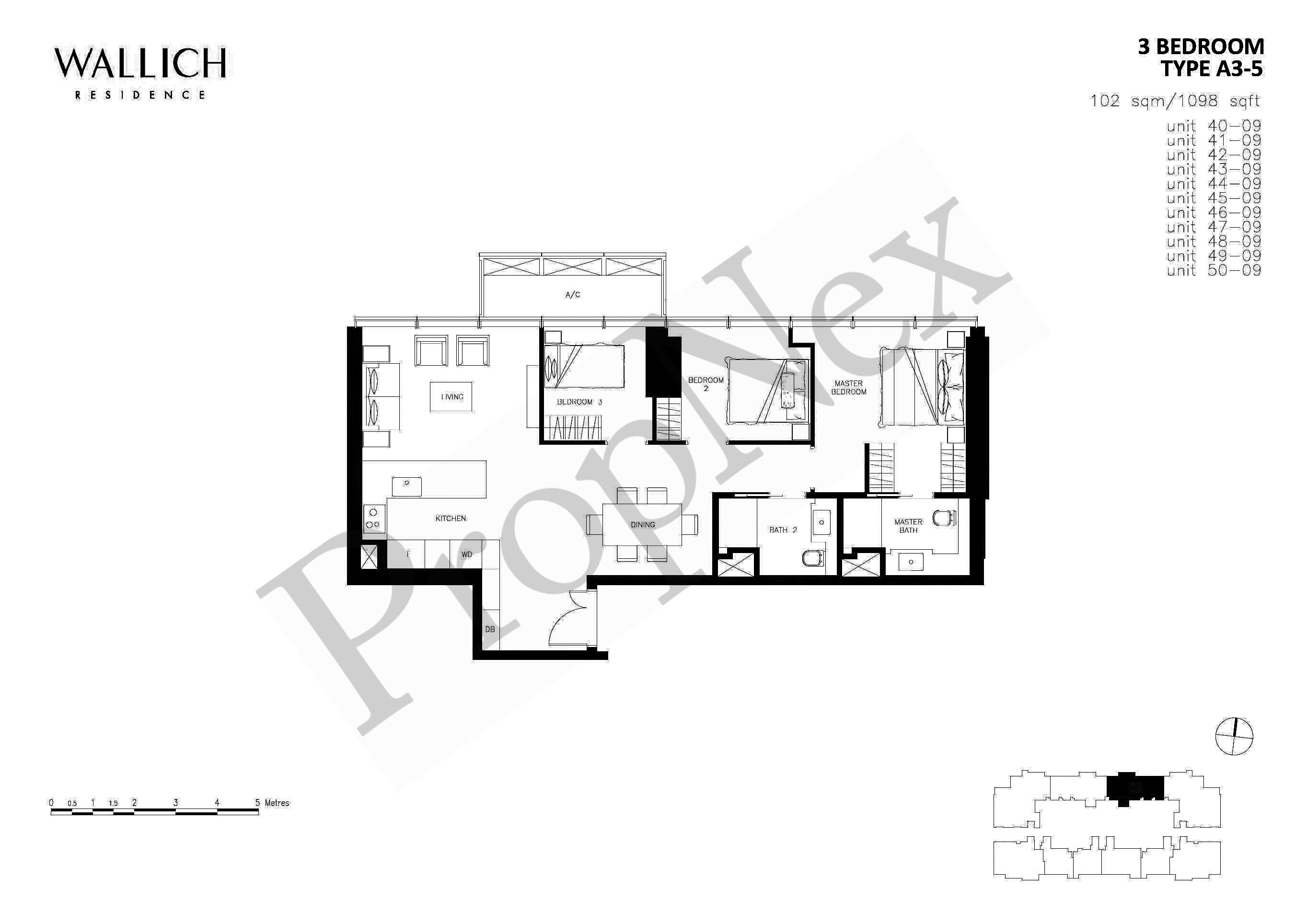 Wallich Residence – 3 BEDROOM A3-5