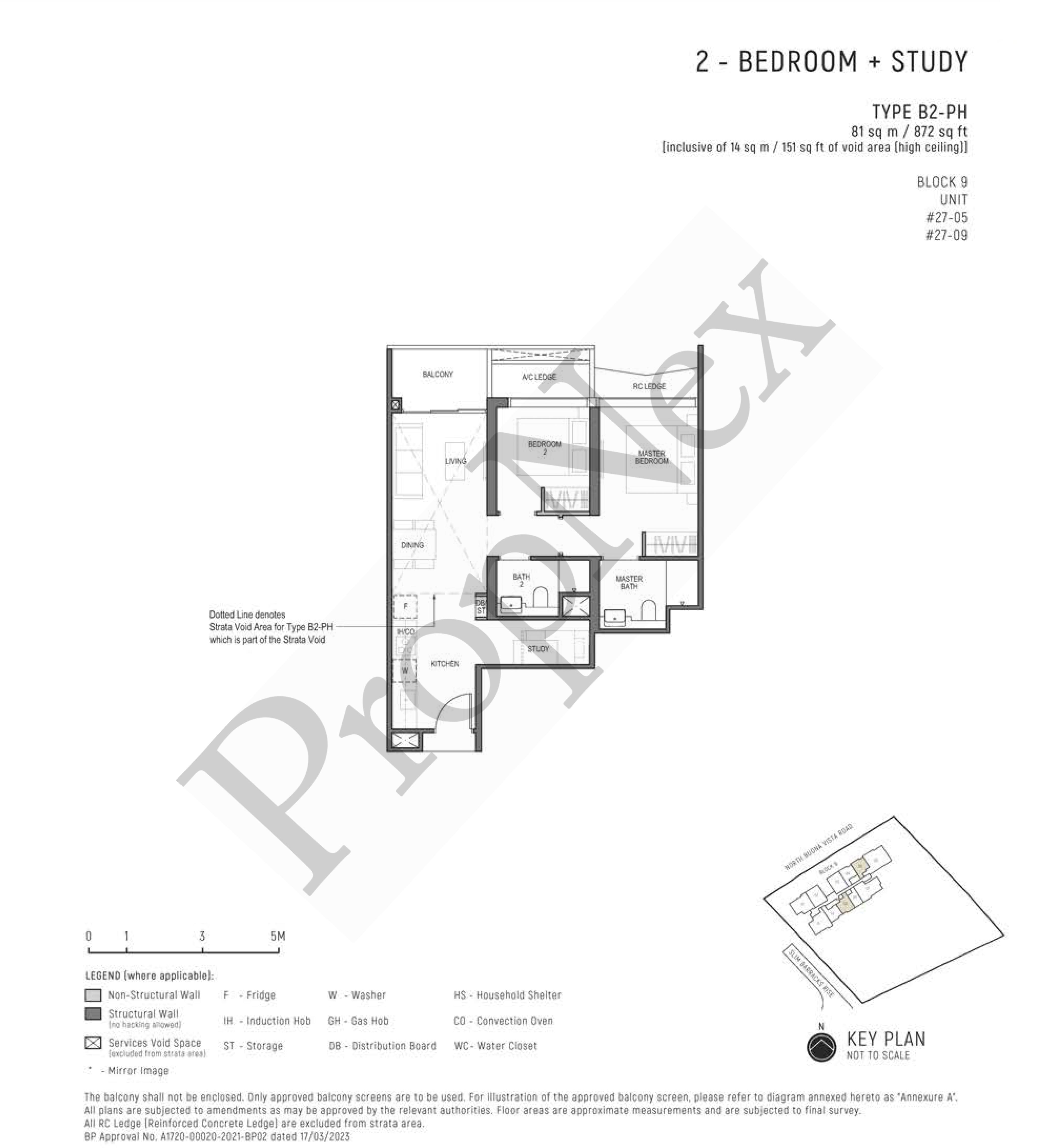 Blossoms By The Park – 2 Bedroom + Study B2-PH
