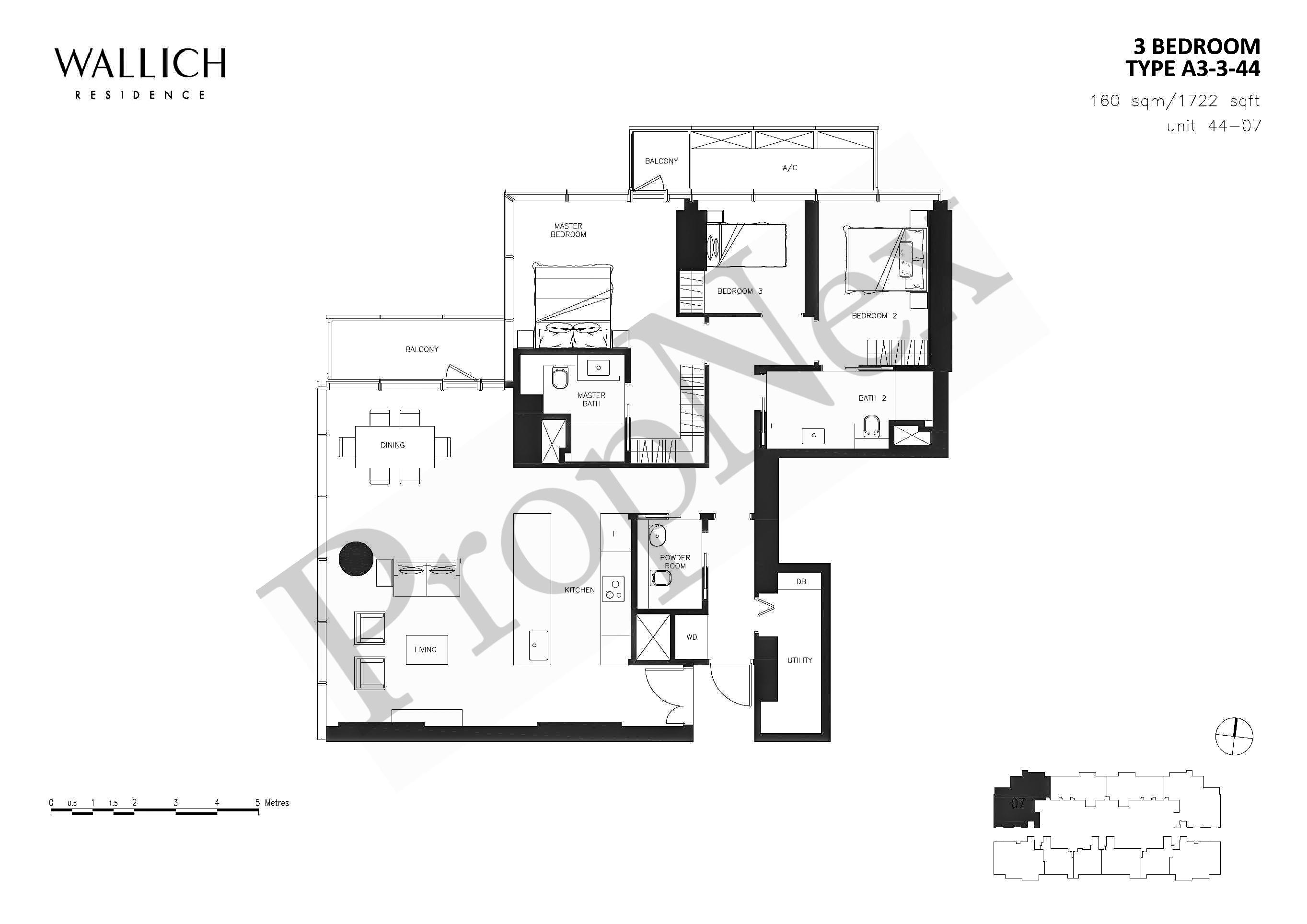 Wallich Residence – 3 BEDROOM A3-3-44