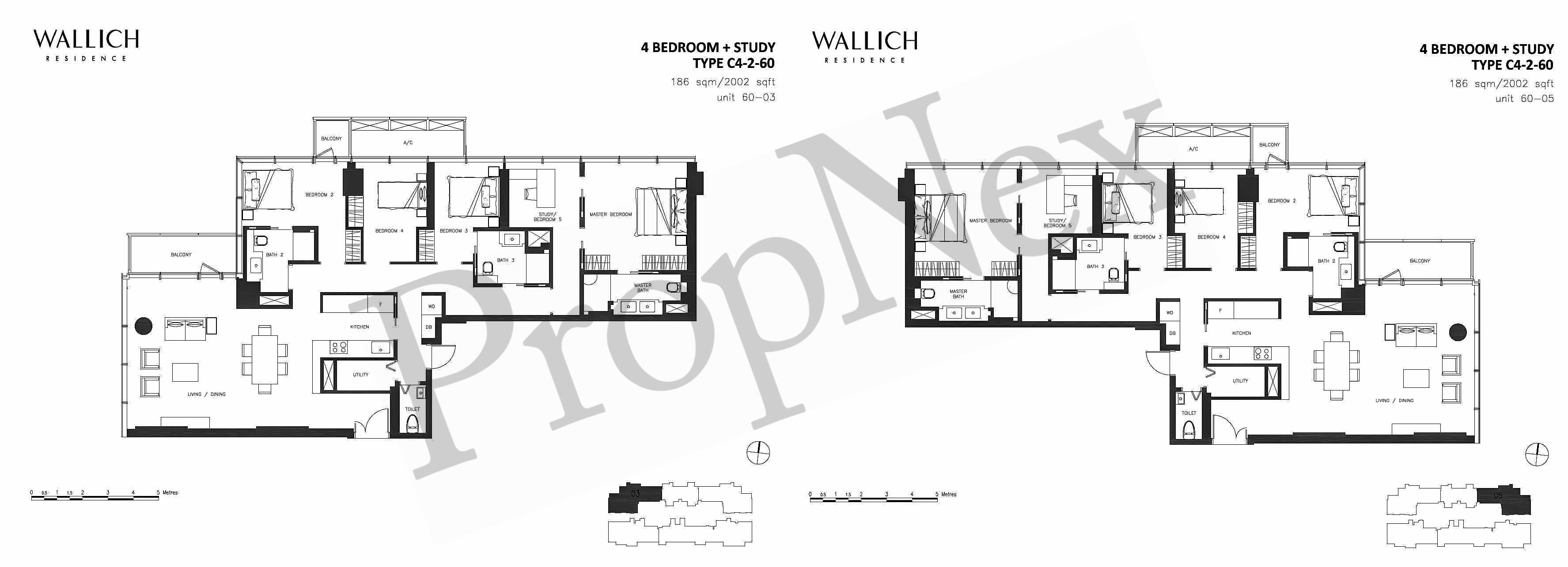 Wallich Residence – 4-BEDROOM + With Study C4-2-60 ( #60-03 )