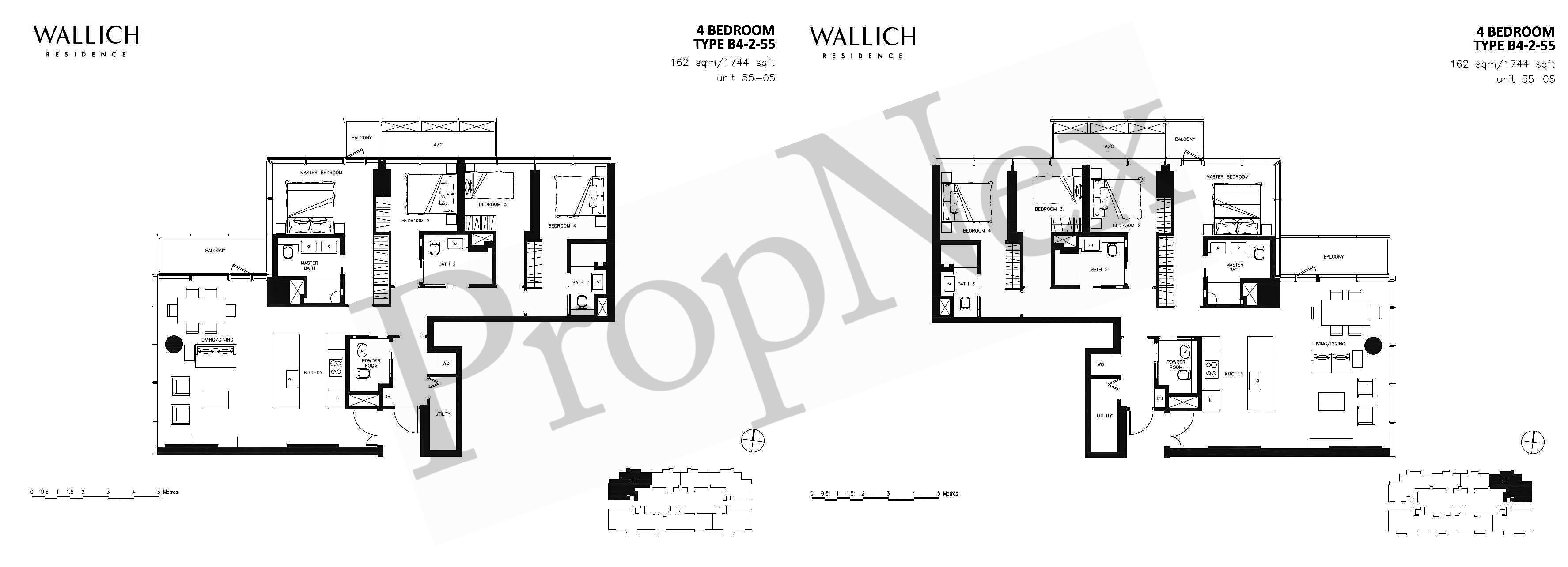 Wallich Residence – 4-BEDROOM B4-2-55 ( #55-08 )