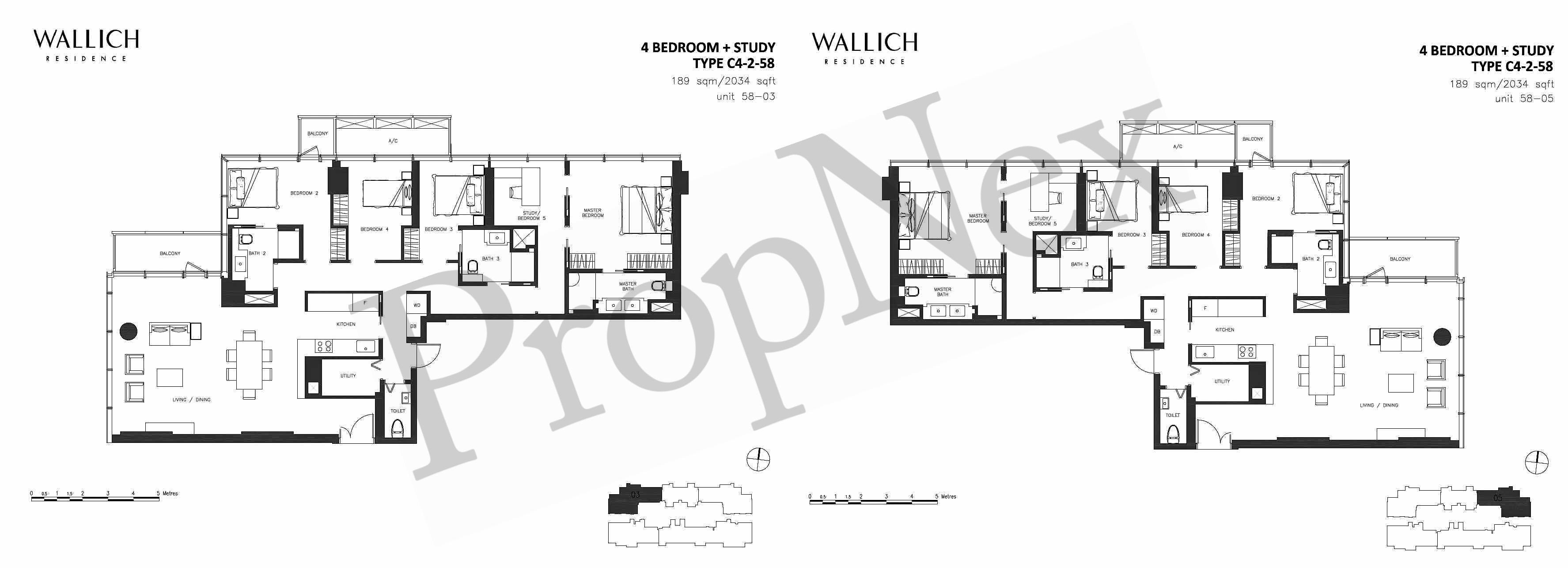 Wallich Residence – 4 BEDROOM + STUDY C4-2-58