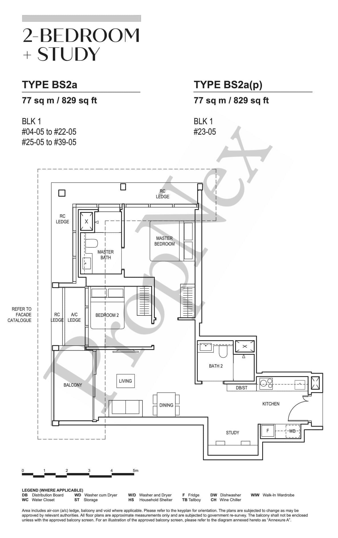 CanningHill Piers – 2-BEDROOM + STUDY BS2a(p)