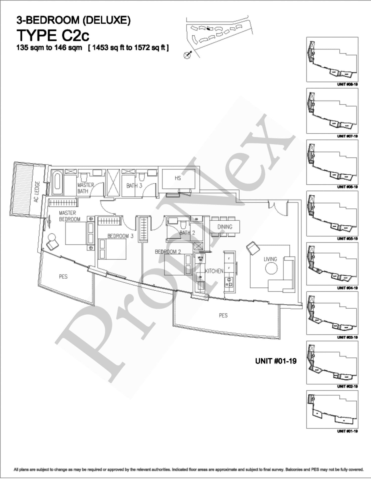 Corals at Keppel Bay – 3-BEDROOM C2c ( #02- 19 ) - 1453sqft