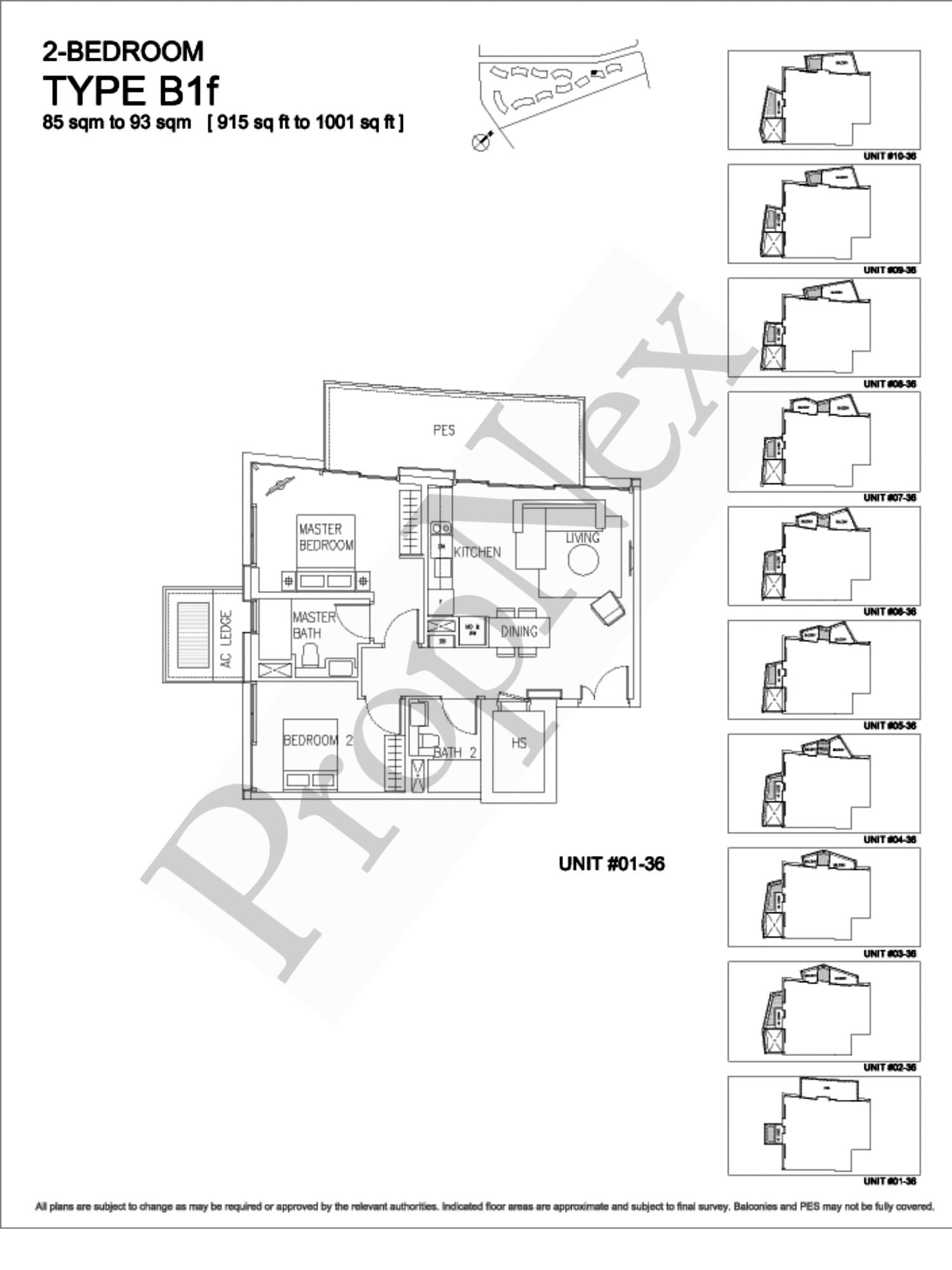 Corals at Keppel Bay – 2-BEDROOM B1f - 1001sqft