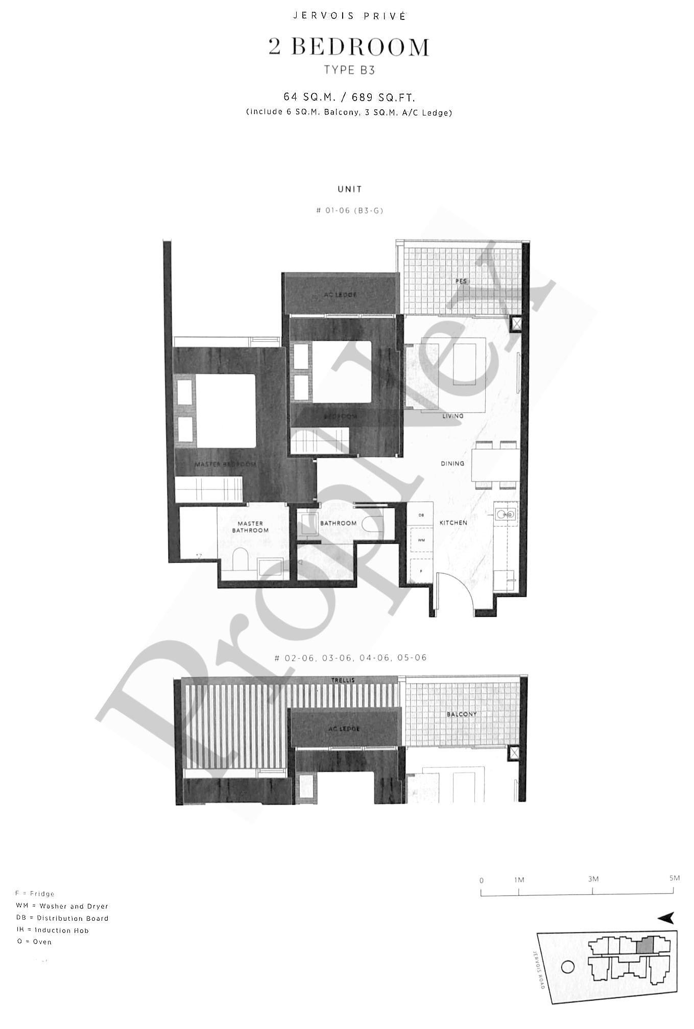 Jervois Privé – 2BR B3