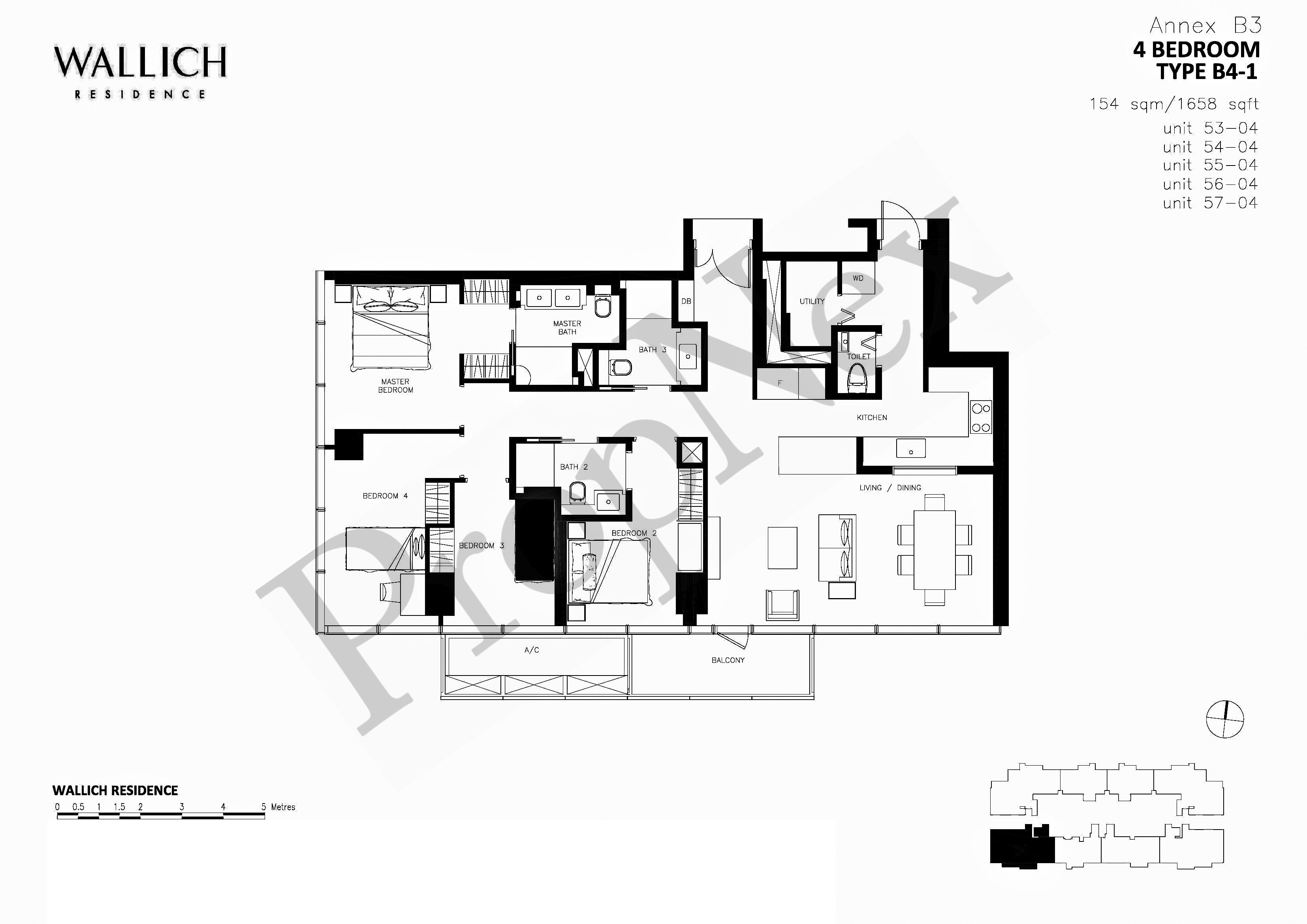 Wallich Residence – 4 BEDROOM B4-1