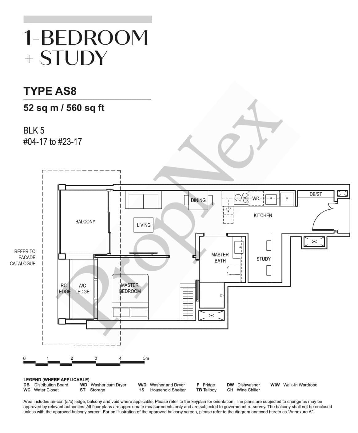CanningHill Piers – 1-BEDROOM + STUDY AS8